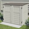 Cream Beige and Grey Outdoor Heavy Duty Plastic Garbage Bin Trash Can Storage Shed