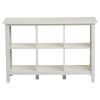 Adjustable Shelf 6-Cube Bookcase Storage Unit Sideboard in White