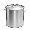 SOGA Stock Pot 50L Top Grade Thick Stainless Steel Stockpot 18/10