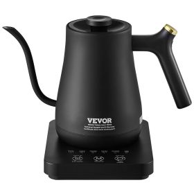 VEVOR Electric Gooseneck Kettle 1L, Temperature Control Pour Over Coffee Kettle with 5 Variable Presets