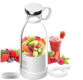 Personal Size Blender;  Portable Blender;  Battery Powered USB Blender (Color: White)