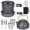 Outdoor Hiking Picnic Camping Cookware Set Picnic Stove Aluminum Pot Pans Kit