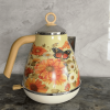 PS3013T   flower painted electric kettle 1.7L retro instrument type dial thermometer water heater 1850W electric kettle fast boiling without BPA