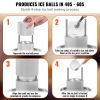 VEVOR Ice Ball Press, 2.4" Ice Ball Maker, Aircraft Al Alloy Ice Ball Press Kit for 60mm Ice Sphere, Ice Press with Tong and Drip Tray, for Whiskey