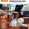 VEVOR Ice Ball Press, 2.4" Ice Ball Maker, Aircraft Al Alloy Ice Ball Press Kit for 60mm Ice Sphere, Ice Press with Tong and Drip Tray, for Whiskey